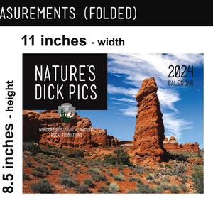 Natures Dick Pics 2024 Wall Calendar Funny Gifts Man Gift Adult Humor White Elephant Gifts Secret Santa Funny Christmas image 5