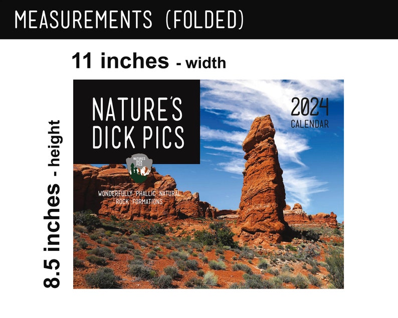 Natures Dick Pics 2024 Wall Calendar Funny Gifts Man Gift Adult Humor White Elephant Gifts Secret Santa Funny Christmas image 5