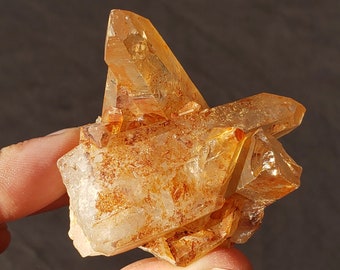 Red Quartz Crystal Cluster from Brazil