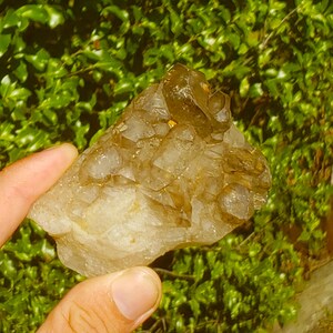 Handheld Elestial Smoky Quartz Crystal - Brazil - 143 grams