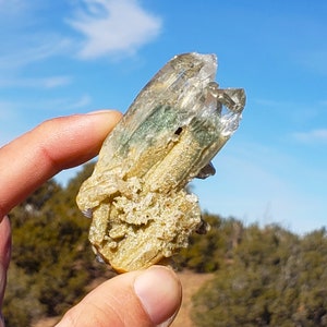 Chlorite Himalayan Quartz Cluster - Druzy Lodolite - 57.5 grams