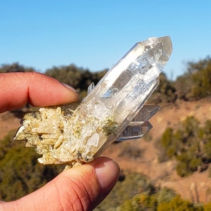 Chlorite Himalayan Quartz Cluster - Druzy - 83.1 grams