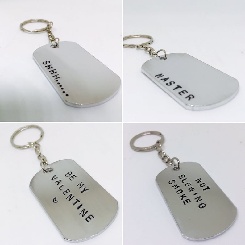 Personalised Customised Key Ring Customized Your Words Etsy UK