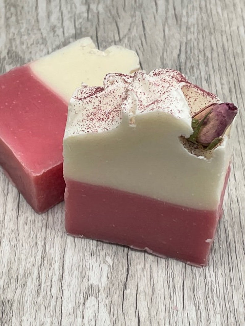 Rose soap natural soap soapy image 1