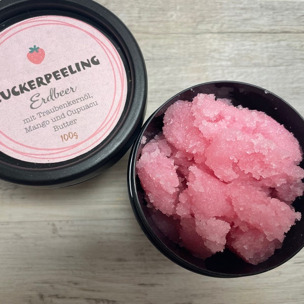 Zuckerpeeling Erdbeere -Strawberry - Soapisch - Sugar Peeling