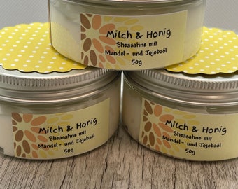 Honig-Milch Sheasahne - Whipped Shea Butter - Soapisch - vegan