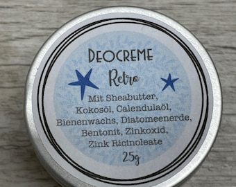 DEOCREME *RETRO* Kindheitserinnerungsduft, ohne Natron u Stärke, vegan