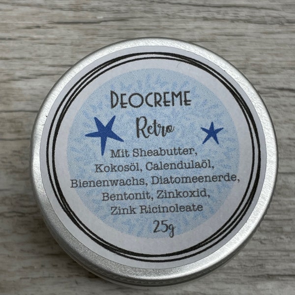 DEOCREME *RETRO* Kindheitserinnerungsduft, ohne Natron u Stärke, vegan