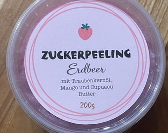 Zuckerpeeling Erdbeere -Strawberry - Soapisch - Sugar Peeling