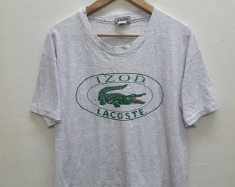 Vintage Izod Lacoste Big Logo tshirts Made USA Large Size