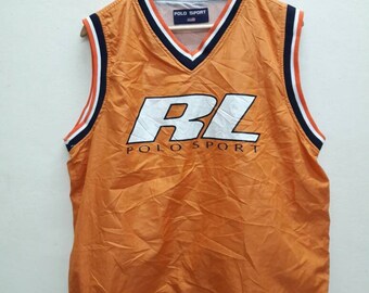 Vintage Polo Sport Ralph Lauren Big Logo Top Tank Nylon jogger Athletic streetwear jogging Large size