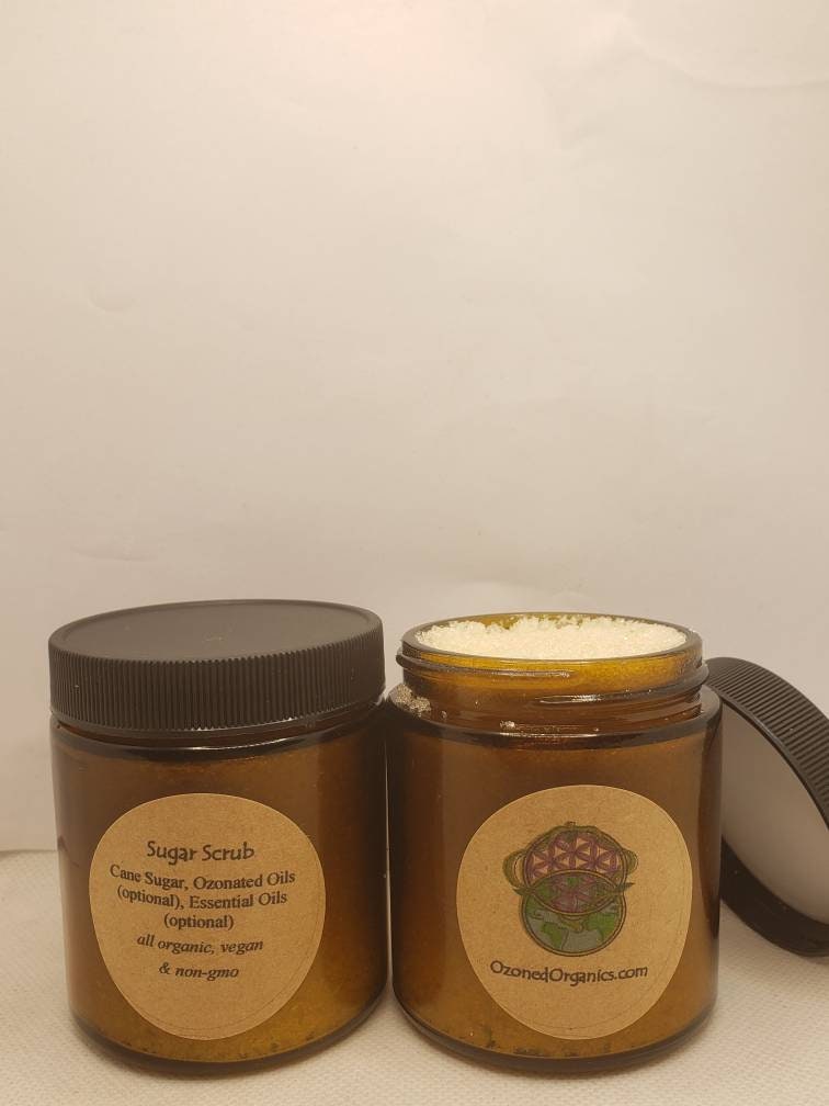 4oz Sugar Scrub Organic, Vegan, Non-Gmo