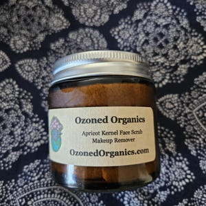 4oz Apricot Kernel Exfoliating Face Scrub and Makeup Remover - Organic, Vegan Blemish and Acne Control