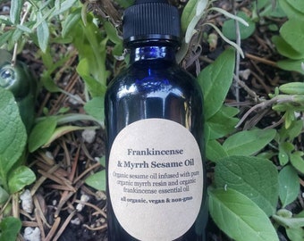 Frankincense & Myrrh Sesame Oil (organic, vegan, nonGMO)