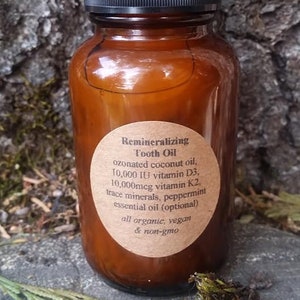 110 ml ozonisiertes remineralisierendes Kokosnusszahnöl - Zahn- und Körperpflege - remineralisierendes, aufhellendes OZON