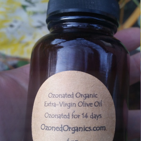 4oz ozonated organic, vegan, non-gmo extra-virgin olive oil OZONE