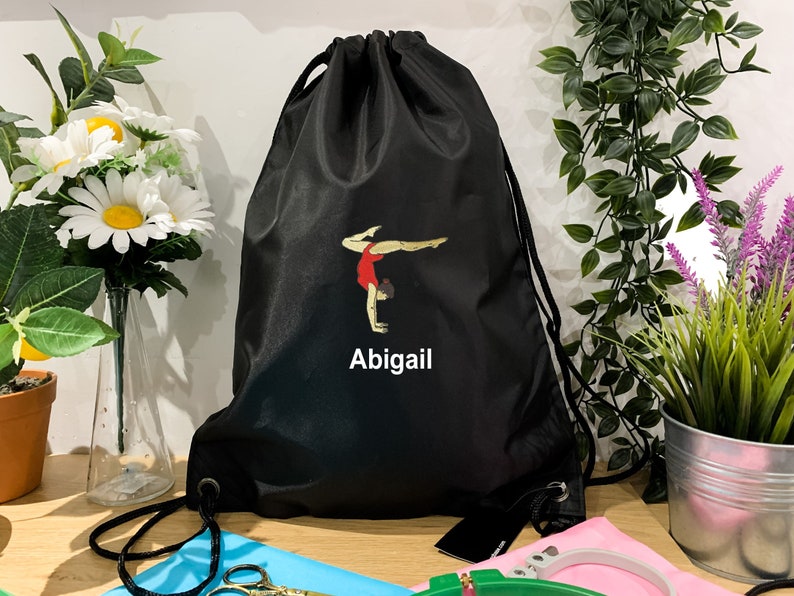 Personalised Gymnastics Bag Gymnastics Drawstring Bag Girls Etsy