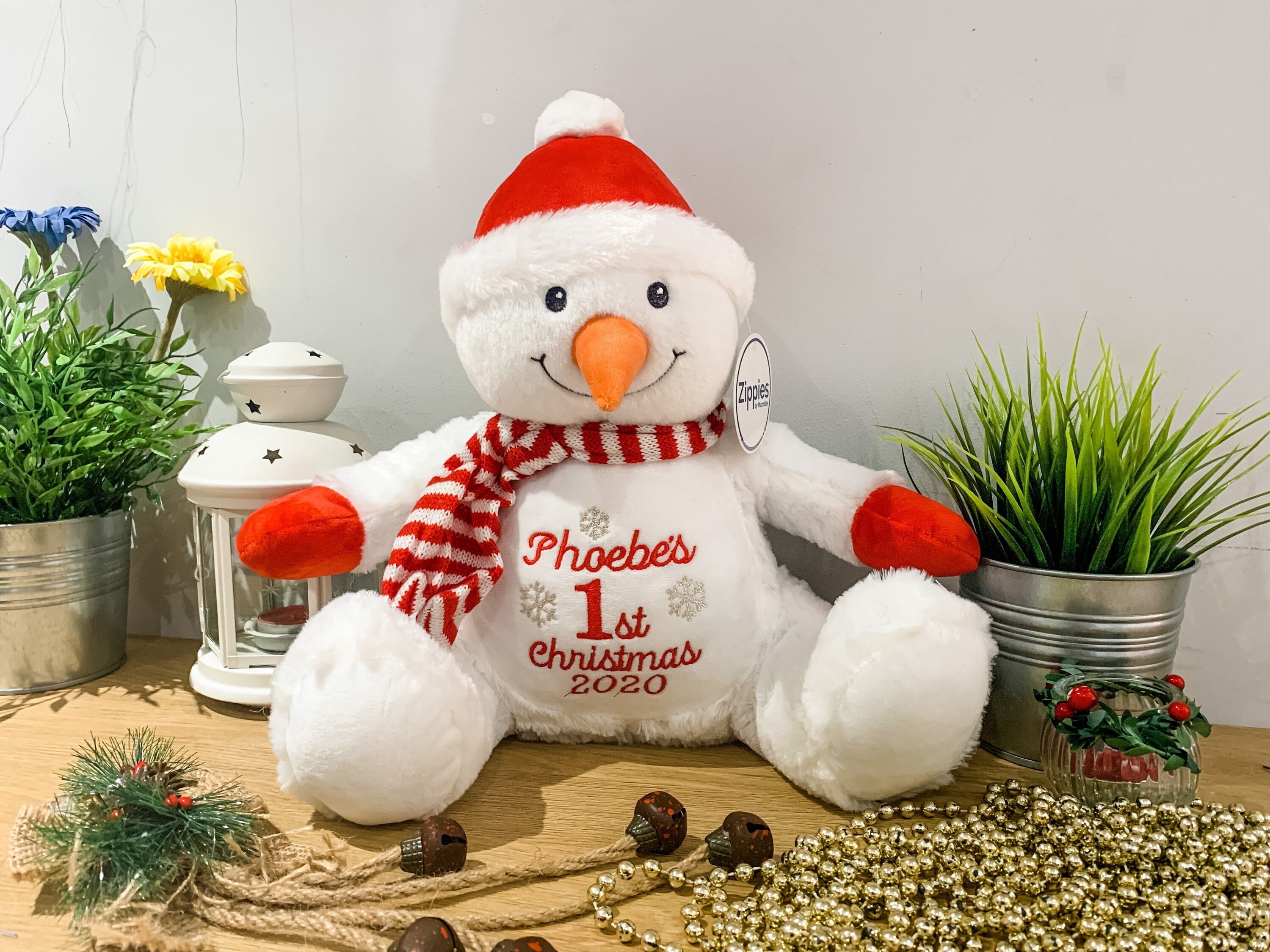 Christmas Bear 2022 Personalised Christmas Snowman Teddy Bear 2022 Embroidered | Etsy Israel