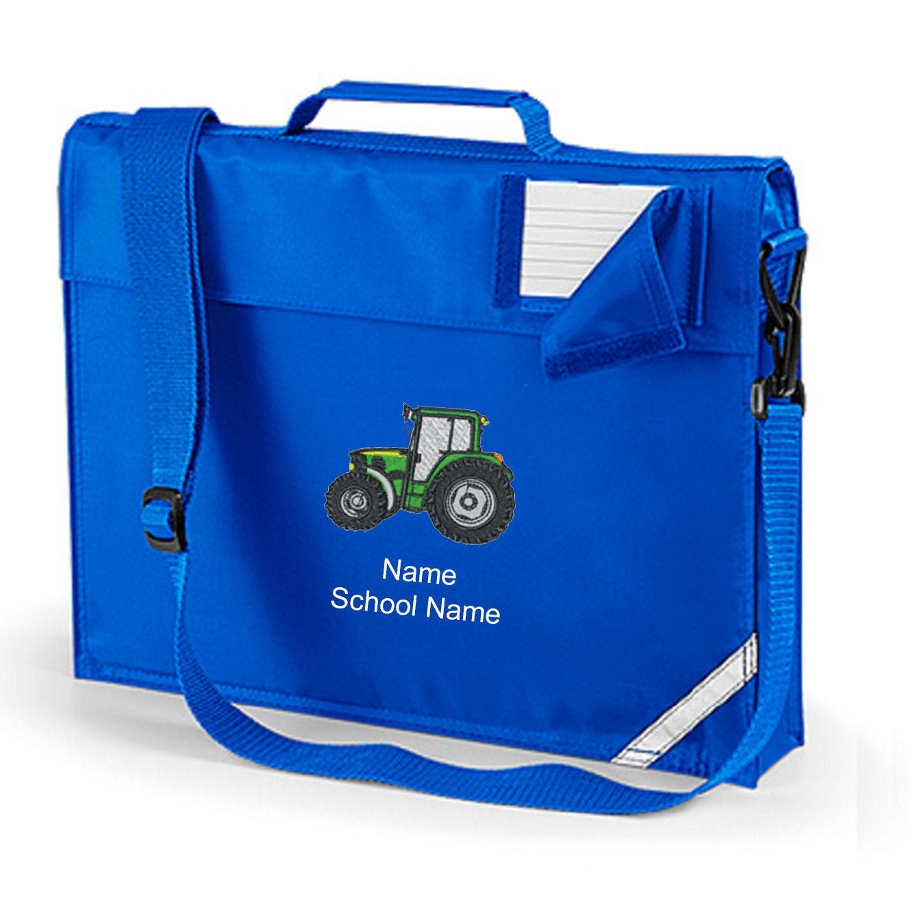 Personalised Tractor School Book Bag with Strap Tractor Book Etsy