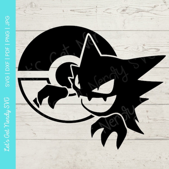 Haunter With Pokeball SVG - Pokemon Svg, Dxf, Pdf, Png, Jpg