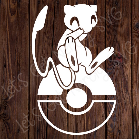 Mew With Pokeball SVG Pokemon Svg Dxf Pdf Png Jpg 