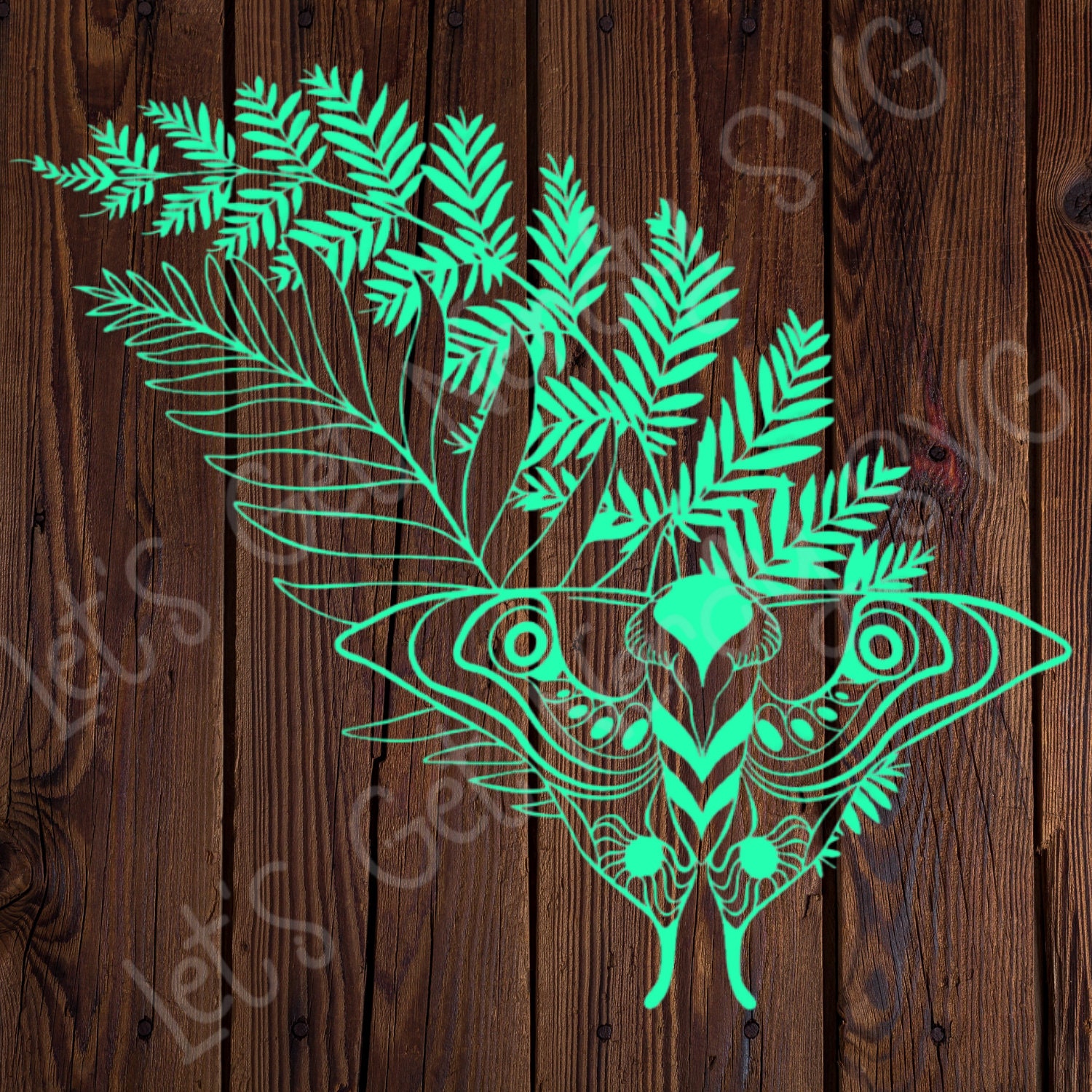 Ellie's Moth Tattoo Svg, Moth Svg, Tribal Tattoo Svg