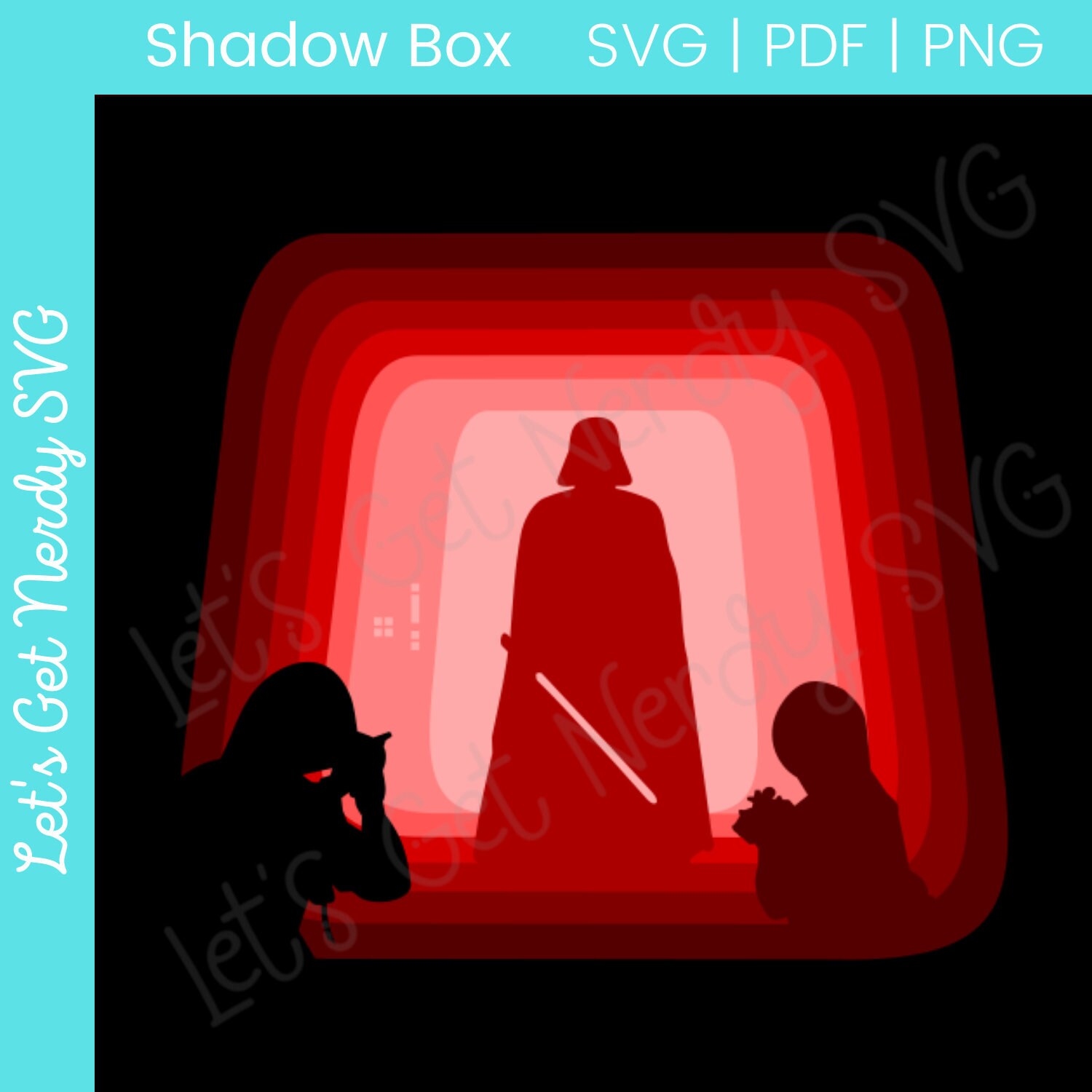 Darth Vader Rogue One Shadow Box SVGdigital descargar craft Etsy España