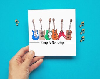 Dad You Rock Father's Day Card - Etsy