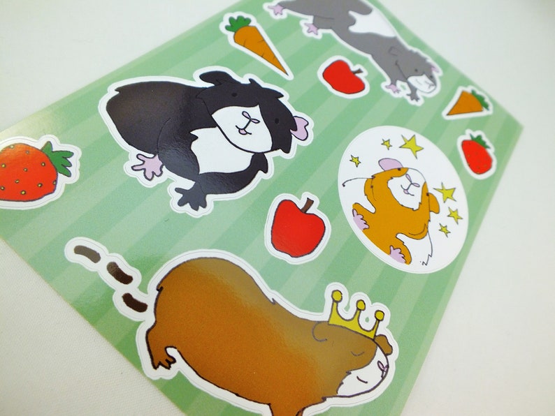 Guinea Pig Planner Stickers Guinea Pig Stationery Guinea Pig Stickers Vinyl Stickers for Journals and Scrapbooking