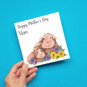 Carte fête des mères cochon d'Inde, carte cochon d'Inde, carte personnalisée pour maman, maman, maman, grand-mère, quelqu'un de spécial, maman, nounou et plus encore !