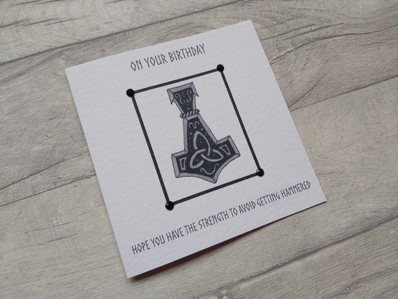 Mjolnir Card Thor Card Norse Mythology Funny Geek Card - Etsy Mjolnir Card Thor Card Norse Mythology Funny Geek Card - Etsy