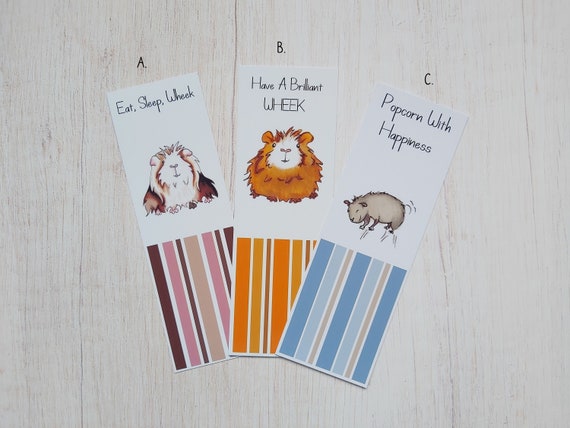 Guinea Pig Bookmark, Guinea Pig Lover Gift, Personalised Book Lover Gift, Guinea Pig Gift for Kids & Adults