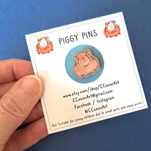 Guinea Pig Pin Badge, Guinea Pig Gift, Guinea Pig Birthday or Christmas Gift, Metal Badge made from 63% Recycled Materials