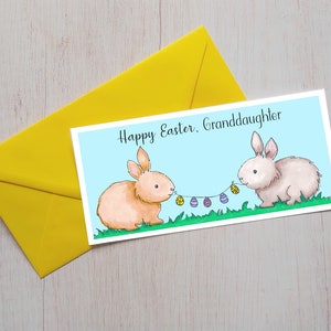 Carte de Pâques lapin, carte de Pâques personnalisée pour les enfants et les amoureux des lapins, jolie carte de lapin de Pâques