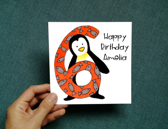 Carte De 6e Anniversaire Carte De 6 Ans Fille De 6e Etsy France Carte De 6e Anniversaire Carte De 6 Ans Fille De 6e Etsy France