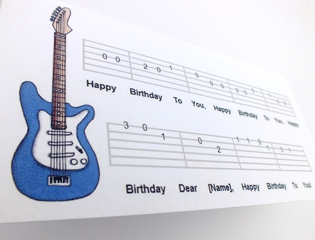 Guitar Birthday Card, Electric Guitar Card for Musician, Guitarist Card ...