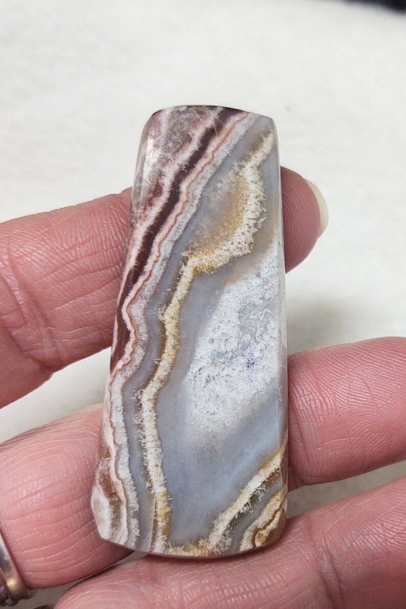 Mexican Crazy Lace Agate Designer Cabochon Flor de Durazno