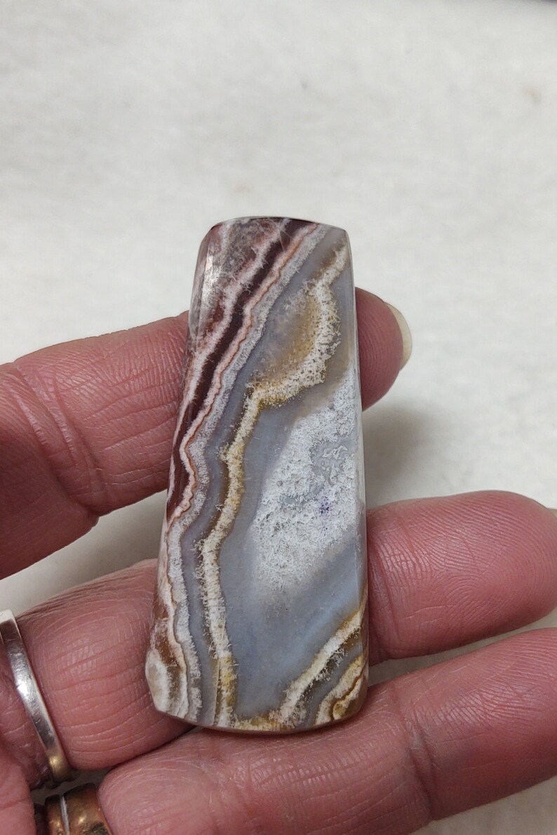 Mexican Crazy Lace Agate Designer Cabochon Flor de Durazno