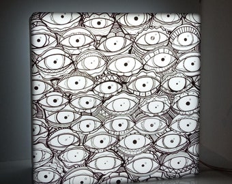 Custom Acrylic LED Lightbox Lamp – UV Printed Desk Light,Black Matte Frame