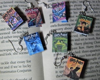Miniature Harry Potter Book earrings jewelery