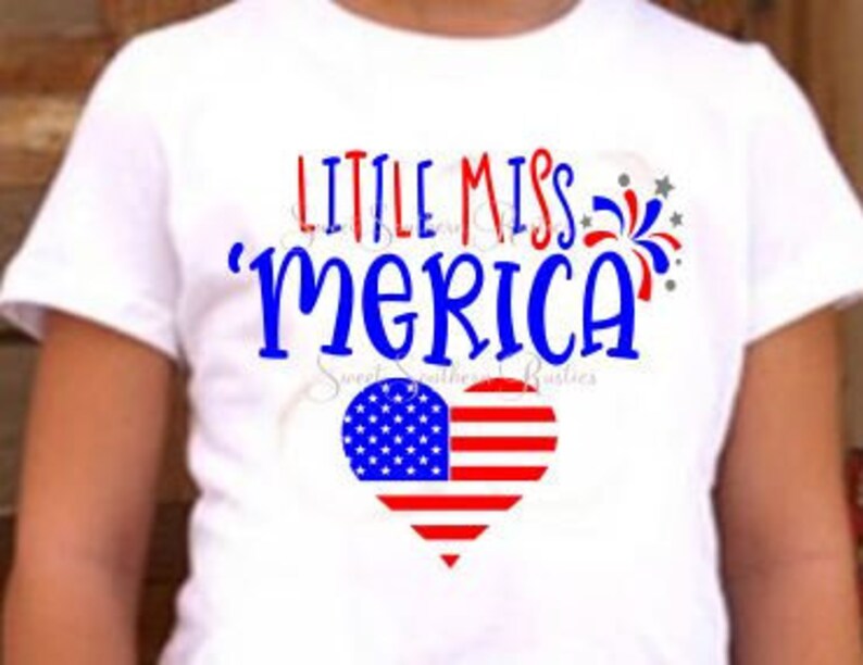 Download Little Miss Merica T-Shirt-Cut File-SVG Red White and | Etsy
