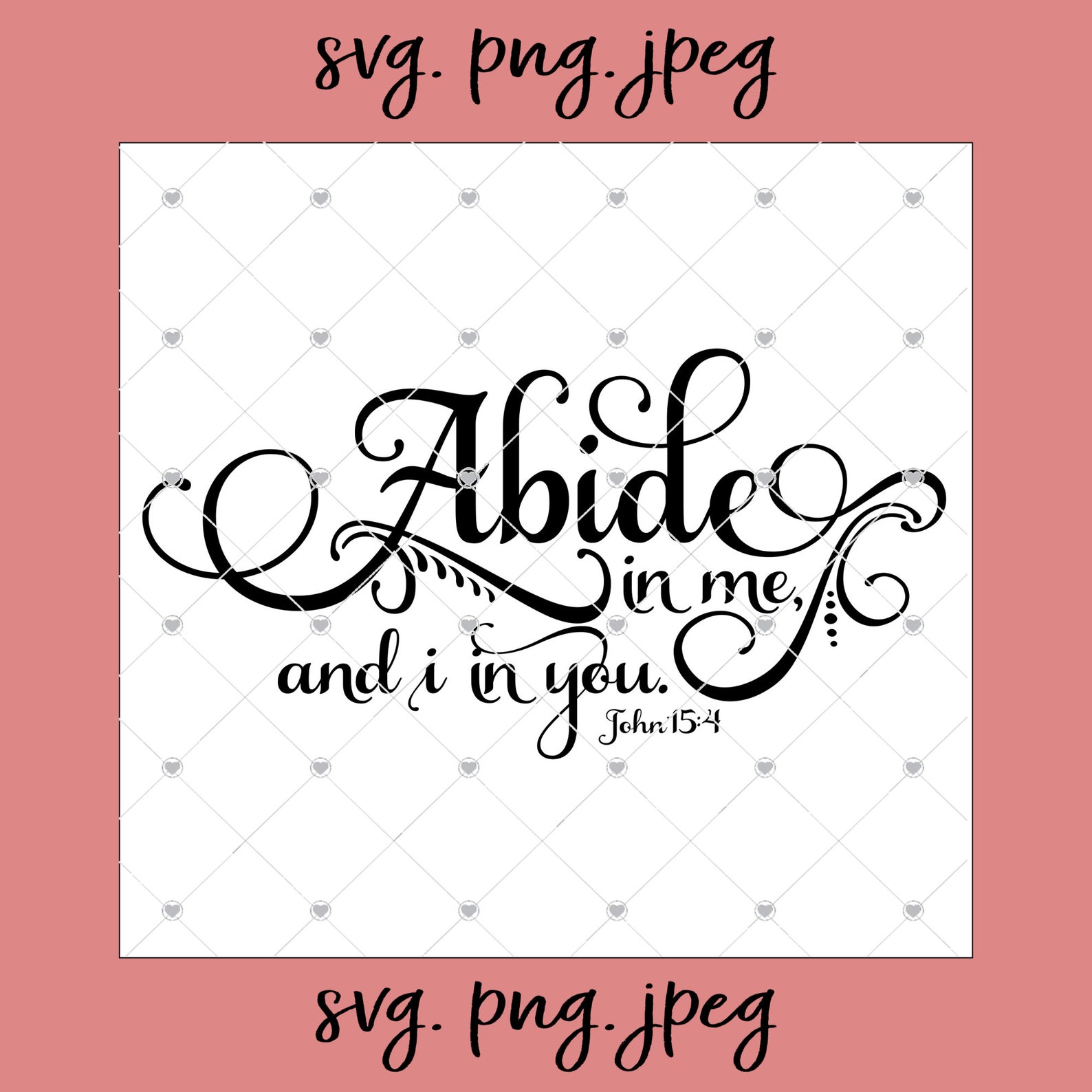 Abide in Me and I in You | Etsy