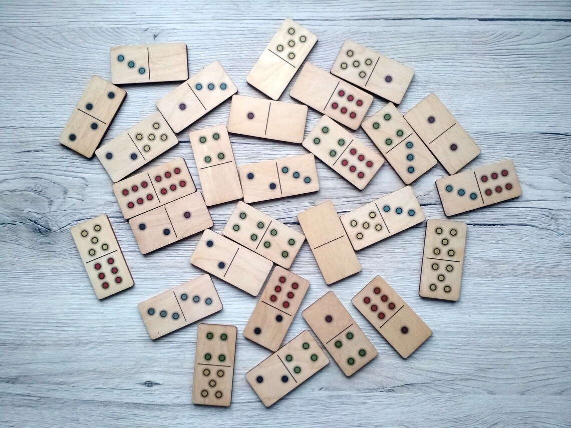Clásico dominó juego educativo juego de mesa dominó dominó de Etsy