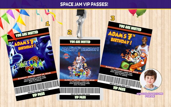 Space Jam Party Invitations 9