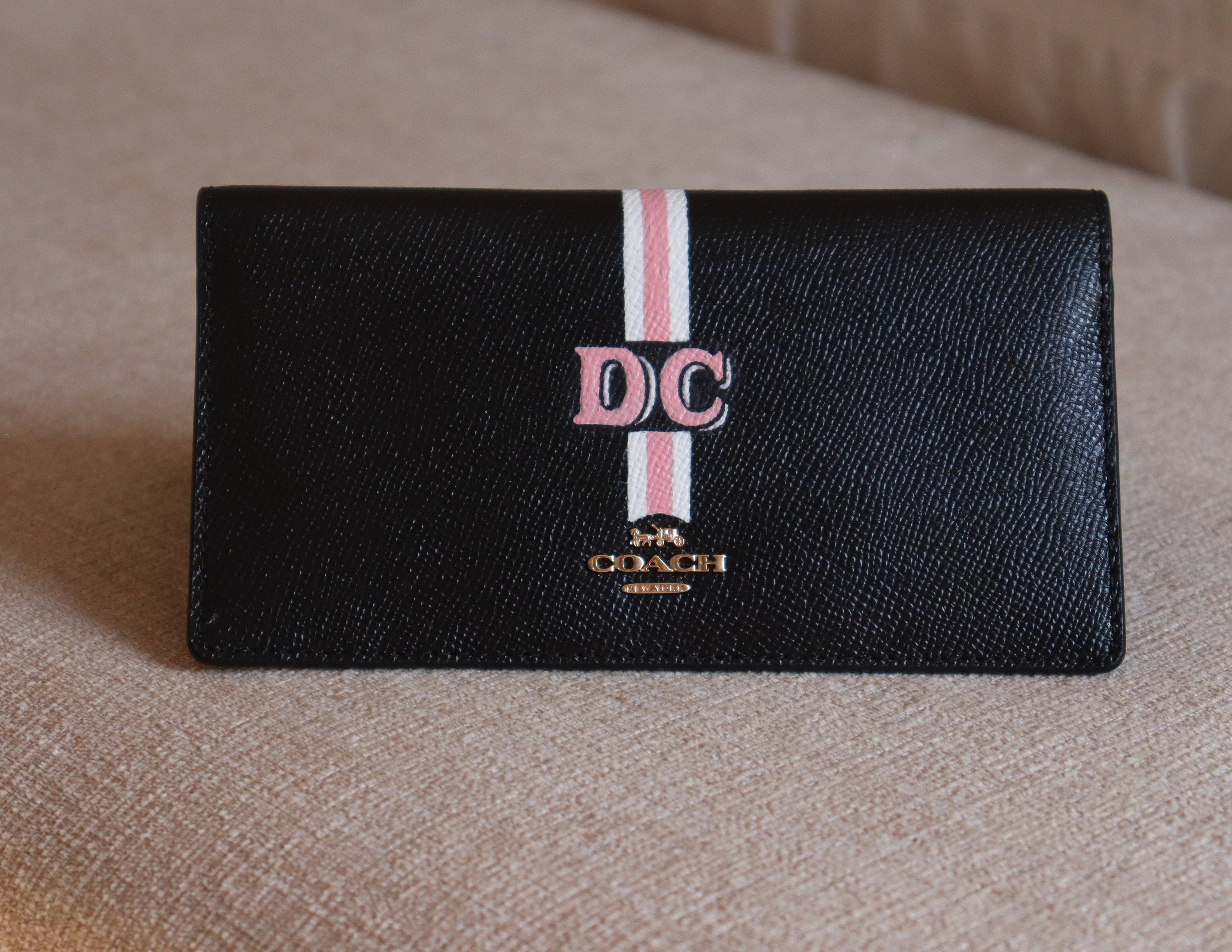 Custom Hand Painted Initials Wallet- Buyer Provides Wallet