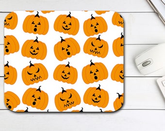 Pumpkin Autumn Mouse Pad, Fall Pumpkin Mouse Pad, Tech Desk Office Gift for Him Her, Office Supplies, Halloween Neoprene Non Slip Mouse Pad