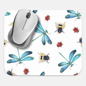 Lady Bugs Mouse Pad, 9&quot;x8&quot; Inch Ladybugs Animal Print Mouse Pad, Tech Desk Office Computer Mouse Pad Office Supplies, Non Slip Mouse Pad