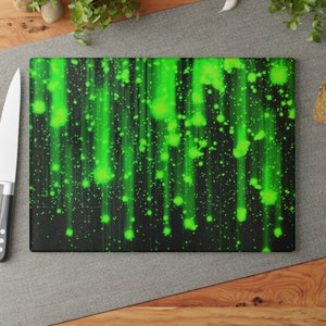 Tempered Glass Cutting Board, Neon Paint Retro Abstract Cutting Board, Glass Cutting Board, 2 Sizes, Kitchen Accessories, Kitchen Tools