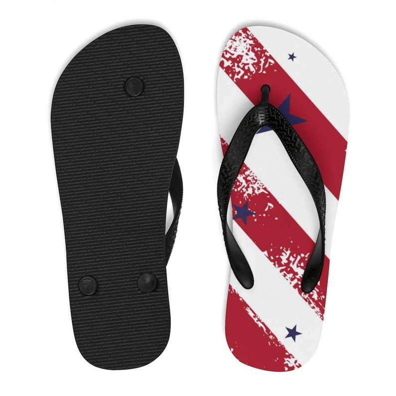 Patriotic Stars Beach Sandals Independence Day Shoes Accessories Unisex Flip-Flops Custom Summer Printed Flip Flops Pool Flip Flops
