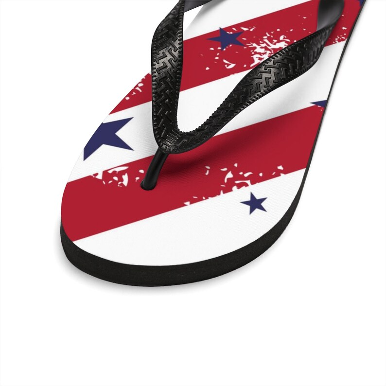 Patriotic Stars Beach Sandals Independence Day Shoes Accessories Unisex Flip-Flops Custom Summer Printed Flip Flops Pool Flip Flops